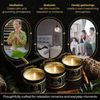 Candle Gift Set Of 3 Sage Pine|Cinnamon Vanilla|Eucalyptus Lime Highly Scented Soy Candels Clean Non Toxic Velas Aromáticas Favors For Women Coworkers Friends Guests Also For Diwali Christmas Holidays