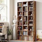 IRONCK Tall Narrow Bookshelf 8 Tiers, Compact Corner Bookcase, Easy to Match for Living Room, Office, Study, Bedroom