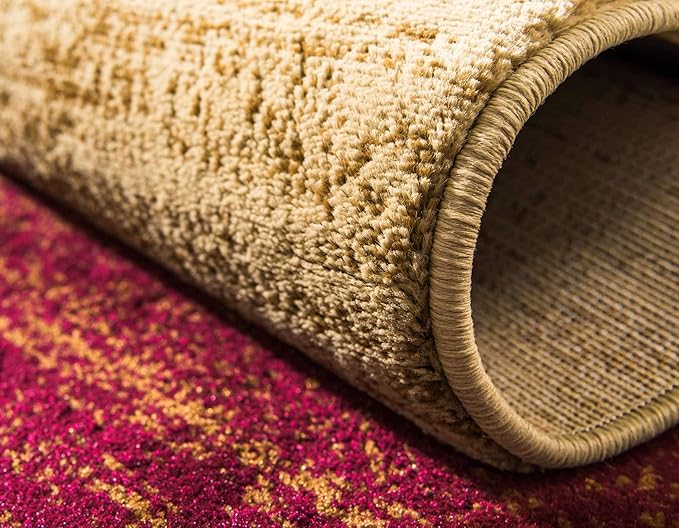 Unique Loom Barista Collection Area Rug - Ngada (4' 1" x 6' 1" Rectangle, Beige/ Red)
