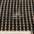 Waffle Runner Rug Bathroom, Long Boho Bathroom Rugs Non Slip Washable Super Absorbent Quick Dry Farmhouse Bath Decor, 72"x24" Khaki and Black