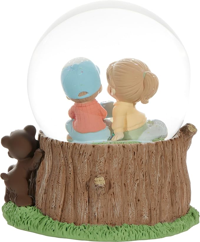Precious Moments Couples Musical Snow Globe | You’re My Honey Resin/Glass Musical Snow Globe | Valentine's Day Gift | Plays Because I Love You | Hand-Painted