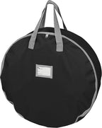 Primode Heavy Duty Christmas Wreath Storage Bag 48" - Handles Made Of Durable 600D Oxford Polyester Material Storage Bag Extra Large 48” Holiday Wreaths Container (Black)
