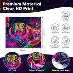 NYZE Tiger Space Tapestry for Bedroom, Glow in the Dark Room Decor Wall Tapestries, Cool Galaxy Planet Wall Hanging, Wall Hanging for Gamer Room Dorm Living Room 59in×51in