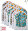 Clear Garment Bag Suit Bags for Closet Storage, Vinyl Garment Bags for Hanging Clothes, Short Hanging Bags Coat Covers for Closet with Zipper- 24'' X 32''/12 Pack