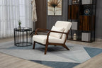 KEIKI Mid Century Modern Accent Chair, Scandinavian Style Lounge Chair with Breathable Fabric, Perfect for Bedroom or Sunroom