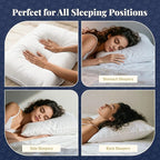 White Goose Down Pillow - Luxury Hotel Bed Pillow with 100% Natural Goose Down Fiber Fill, Feather Pillow for Sleeping, 700TC Cotton Shell, Standard Size - Firm/More Support, 1 Pack