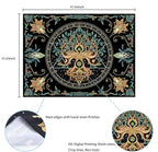 Natural Tree of Life Tapestry,Hippie Aesthetic Wall Tapestries, Psychedelic Aesthetic Decor, Large Tapestry for Bedrooms, Living Rooms, and Dorms-47.64x35.43 Inch