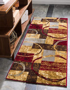 Unique Loom Barista Collection Area Rug - Kouillou (2' x 8' Runner, Multi/ Brown)