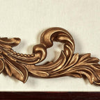 Salvatar Wall Art Topper | Large, Wide Doorway Design | Antique Aged Gold Metallic Finish | Openwork Acanthus Leaf Scrolls with Ornate Fleur De Lis | Hang Alone or Above A Door, Window, or Artwork