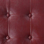 Convenience Concepts Designs4Comfort Round Shoe Ottoman, Burgundy