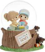 Precious Moments Couples Musical Snow Globe | You’re My Honey Resin/Glass Musical Snow Globe | Valentine's Day Gift | Plays Because I Love You | Hand-Painted
