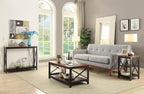 Convenience Concepts Oxford Coffee Table with Shelf, Cherry/Black