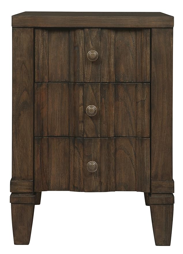 Hekman Furniture Chairside Chest Linwood Finish, Rectangular Shape Sturdy Wooden Material Modern Bedroom Furniture, 3 Storage Drawers Multiple Storage Units Idle Side Table for Home & Office