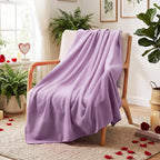 Shimeyao 24 Packs Fleece Throw Blanket Soft Warm Lightweight Fleece Blanket Cozy Throw Bulk for Bed Couch Sofa Home Office Wedding Gifts Suitable for Seasons, 50 x 60 Inches(Purple)