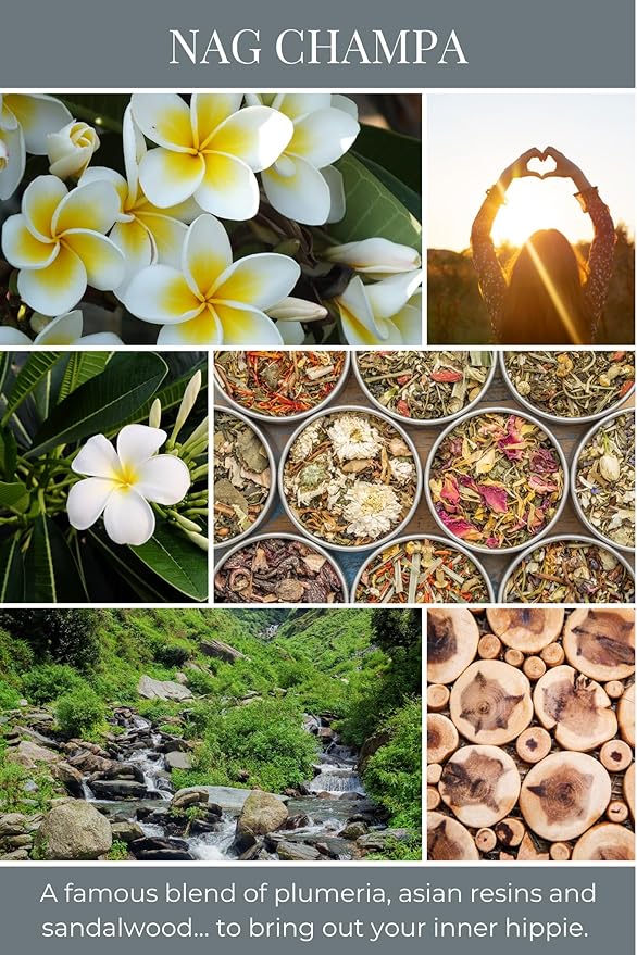 ECO CANDLE CO. Room & Linen Spray, Nag Champa, 8 oz. - Scents Of Plumeria, Asian Resins, & Sandalwood - Recycled Aluminum Bottle, No Propellents, Pump Top, All Natural Ingredients