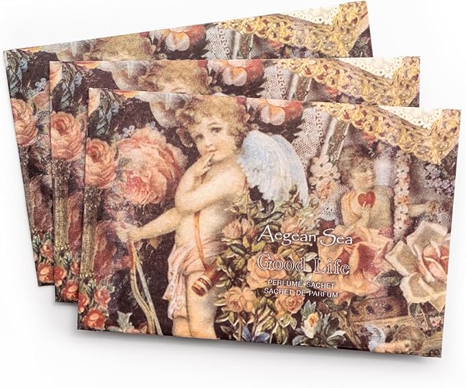 Good Life Aegean Sea Scented Sachets | Designed in New Zealand | 12 Sachets - Vintage