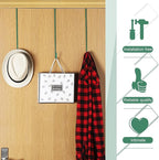 Hotop 15 Inch 6 Pcs Wreath Hangers for Front Door Over The Door Hanger Hooks Steel Wreath Doors Hangers Clothes Towel Hooks Holder for Christmas Halloween Front Decorations Welcome Sign(Green)