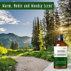 Patchouli & Cedarwood Fragrance Oil, 100ML Premium Fragrance Oil for Soap & Candle Making, MitFlor Single Scented Oil for Diffuser, Masculine Home Fragrance
