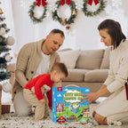 Kids Car Rug Play Mat with 12 Toy Vehicle Set, Kid Road Playmat Rug for Toy Cars, Cars Play Rugs Town City Map Carpet,Toddler Car Track Rugs for Kids Boys Playroom Bedroom (60"X36", City Map+Vehicle)