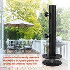 Universal Granite Umbrella Stand Tube, Stone Umbrella Tube Base for Outside, Heavy Duty Marble Flag Pole Stake Holder, Table Umbrella Tube Bracket,DIY Metal Tube Umbrella Mount