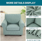 KRFOONN 2 Piece Chair Covers Printed Sofa Covers Couch Covers Washable Armchair Sofa Couch Slipcover Furniture Protector with Elastic Bottom for Living Room (Armchair, 68), Small