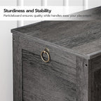 HOOBRO Toy Box, Retro Wooden Look Storage Chest with Safety Hinge, Entryway Storage Bench Supports 220 lb, 29.9 x 15.7 x 18.9 Inches Toy Chest Organizer, Easy Assembly, Charcoal Black BC75CW01G1