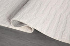 Modern Micro Loop Indoor Area Rugs for Living Room Bedroom Kitchen Geometric Pebble White 6x9 Luxury Durable Low and High Pile Non-Shedding Stain Resistant Soft Area Carpet 6 x 9