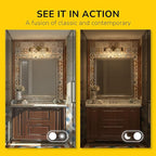 GETINLIGHT Inlight 20" Wide 3-Light Gold Bathroom Vanity Light with Clear Ribbed Glass Shade, Bulb Not Included, IN-0444-3-GD