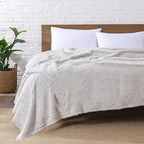 Ultra Soft Fleece Sherpa Blanket King Size, Lightweight Cozy Pattern Reversible Bed Blanket for All Season,2 Tones Ombre Light Brown,104”x90”