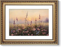 ARPEOTCY Vintage Gold Framed Wall Art Decor, 11x14 Inch Dawn Flower Field Painting Prints, Classical Victorian Wall Art for Living Room Bedroom Office, Antique Framed Bathroom Decor Aesthetic