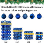Royal Blue 2.5" Christmas Balls Christmas Tree Decoration Ornaments Shatterproof Hanging Balls for Birthday Halloween Holiday Wedding Decorations Set of 18pcs