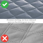 Southshore Fine Living, Inc. Queen Quilt Set, Full Size Bedspread with 2 Matching Pillow Shams, Soft Microfiber Lightweight Quilts, Queen Size Coverlet, Easy Care Machine Washable, Slate Blue