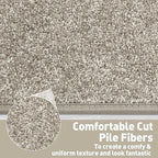 PURE ERA Carpet Stair Treads Tape Free Non Slip Indoor Stair Carpet Stair Protectors Pet-Friendly Non-Slip Skid Resistant Washable Reusable 8" x 30"(2 Pieces,Cream Gray)