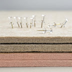 Bulletin Board, 24 x 18 inches Felt Board Decorative Pin Board, Cork Board Alternative for Wall, Foldable Photo Board Self-Adhesive Vision Board Mood Board with 20 Pushpins - Mauvey Pink