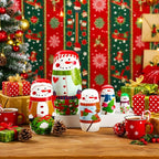 Gejoy Russian Nesting Dolls for Kids Handmade Matryoshka Wooden Stacking Toys Nesting Dolls Collectible Gifts for Winter Christmas Holiday Present Boys Girls Adults Home Decor(Snowman)