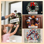 OUTXE Suction Cup Wreath Hanger, Heavy Duty Reef Hook for Front Door/Glass Window/Over Door/Outdoor, Christmas/Thanksgiving/Halloween/July 4th/Easter/Valentine/Fall/Summer/Spring (Walnut, 2-Pack)