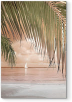 Renditions Gallery Canvas Nature Wall Art Home Paintings & Prints Perfect Palm Tree Curtain Modern Glam Wall Hanging Decorations Artwork for Bedroom Dining Office Kitchen - 12"x18" LT06