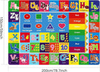 Baby Play Mat Kids Rug for Playroom, Floor Mat for Toddlers, Playtime Collection ABC, Numbers, Animals Educational Area Rugs for Kids Room Classroom ( 78.7X 59 Inch)