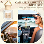 AROIC 24 Pack Car Air Freshener Diffuser, Long Lasting Hanging Fragrance Fresheners Set, Essential Oil Diffuser Scents Accessories, Cute Car Interior for Women & Men