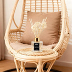 Reed Diffuser Set - 3.38 fl oz Black ice Premium Scented Oil with Preserved Baby's Breath & Cotton 6 Sticks | Long-Lasting Aromatherapy for Home, Bedroom, Bathroom, Office Home Decor