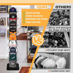Hat Display 9 Tier, Hat Rack Stand Up to 70 Caps, Metal Hat Stands for Multiple Hats, Commercial Retail Hats Display, Black