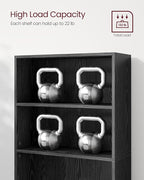 VASAGLE CUSTOS Collection - Bookshelf, 5-Tier Bookcase, Book Shelf, Open Storage Shelf, 9.4 x 23.6 x 52.8 Inches, for Living Room, Home Office, Dinning Room, Ebony Black ULBC165T56