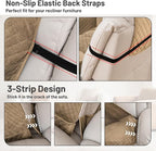 Reclining Sectional Couch Covers 100% Waterproof Velvet L Shape Recliner Couch Covers for Sofa Pets Washable Anti Slip Recliner Slipcovers with Pockets (5 Seat Sofa with 1 Console, Camel)