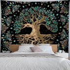 XGXL Life Tree Tapestry - Bohemian Hippie Wishing Tree Tapestries Psychedelic Wall Carpet Mystic Aesthetic Wall Tapestry for Living Room Bedroom