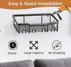 KEETDY Metal Hat Racks for Baseball Caps Wall Hat Organizer Fit 24 Caps Holder, 2 Packs Sturdy Wall Mounted Hat Storage Organizer, Black