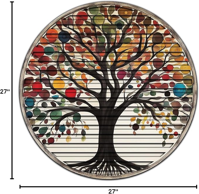 Tree Of Life, Carved Wood Wall Art, 3D Wall Decor, Home Decor, Housewarming Gift, Wall Hangings, Round Wall Art, Wooden Wall Decor,Home Art, Home Decor