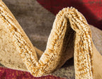Unique Loom Barista Collection Area Rug - Ngada (4' 1" Round, Beige/ Red)