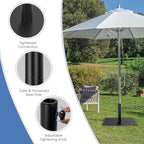 Tangkula 42 LBS Patio Umbrella Base, 25 Inches Heavy Duty Square Market Umbrella Base Stand W/4 Non-Slip Pads, 1.6”/1.9” Adapters, Tightening Knob, Outdoor Umbrella Stand for Patio, Poolside