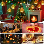 White Flameless LED Tea Lights - Battery-Powered Dancing Flame Candles for Modern Homes, White Weddings & Easter Decor (White Base, 24 Pack)