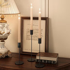 Black Candlestick Holders Set of 3, Decor Taper Candle Holder for Wedding, Dinning, Party,Fits 3/4 Inch Thick Candle